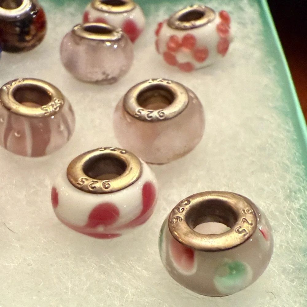 Silver 925 Multicolor Charm Glass Beads Bundle - Picture 4 of 4